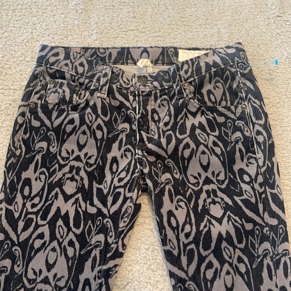 Rag & Bone Corduroy Pattern Jeans Ikat Ink Size 24 - Picture 4 of 10